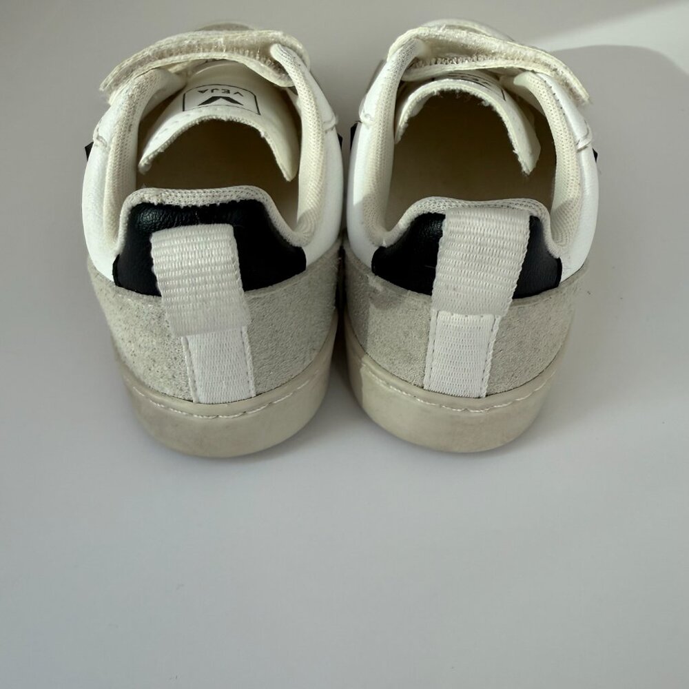 Veja V-10 Velcro CWL Kids Sneakers White Black EU 25 US 8.5 - Picture 4 of 7
